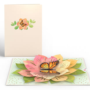 Monarch Butterfly Bloom Pop-Up Card greeting card -  Lovepop