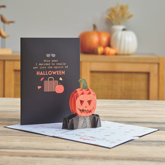 The Office Pumpkin Head Halloween Pop-Up Card