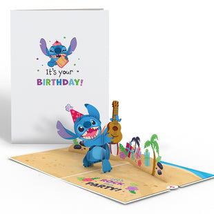 Disney's Stitch Rockin' Birthday Pop-Up Card greeting card -  Lovepop
