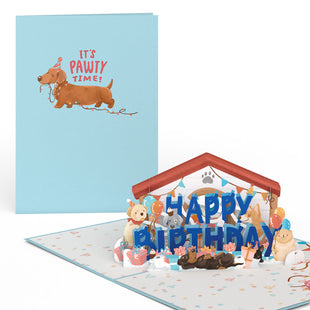 Happy Birthday Dogs Pop-Up Card greeting card -  Lovepop