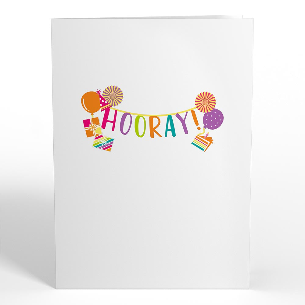 Happy Birthday Hooray Pop-Up Card