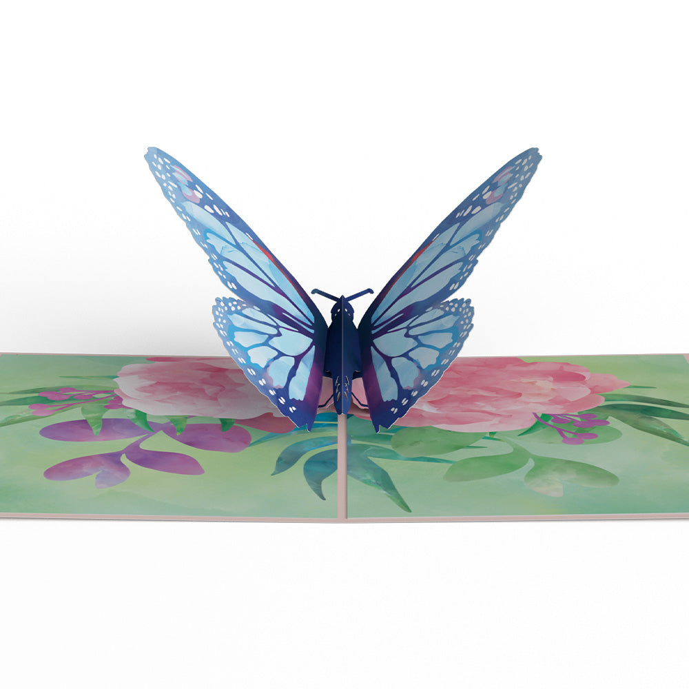 Birthday Blue Morpho Butterfly Pop-Up Card