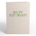 Confetti Birthday Cake Slice Pop-Up Card
