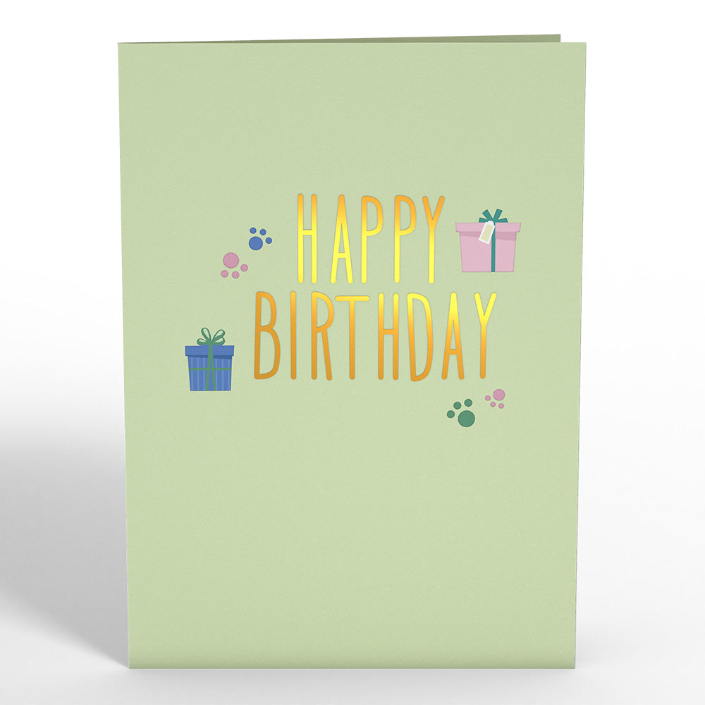 Birthday Cats and Dogs Pop-Up Card