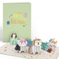 Birthday Cats and Dogs Pop-Up Card