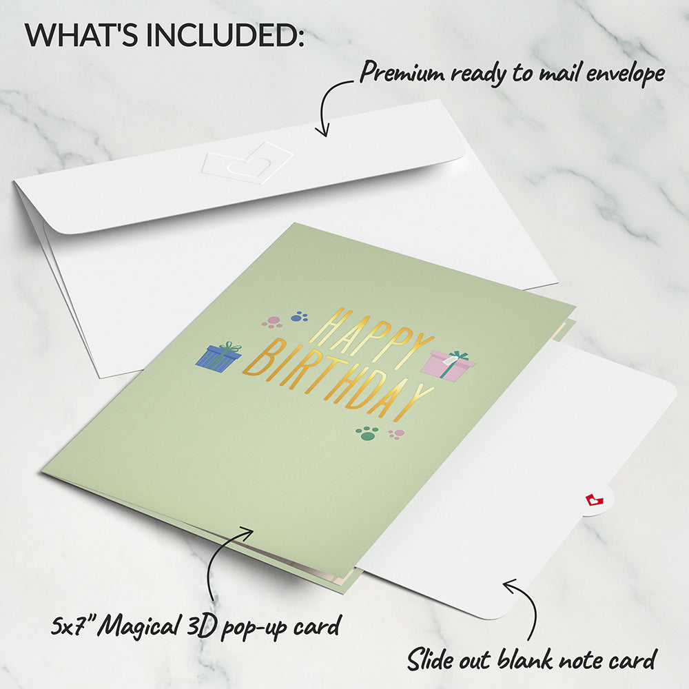 Birthday Cats and Dogs Pop-Up Card