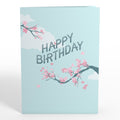 Birthday Cherry Blossom Pop-Up Card and Suncatcher Bouquet Bundle