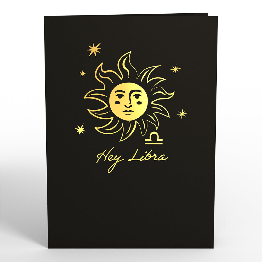 Libra Zodiac Birthday Pop-Up Card