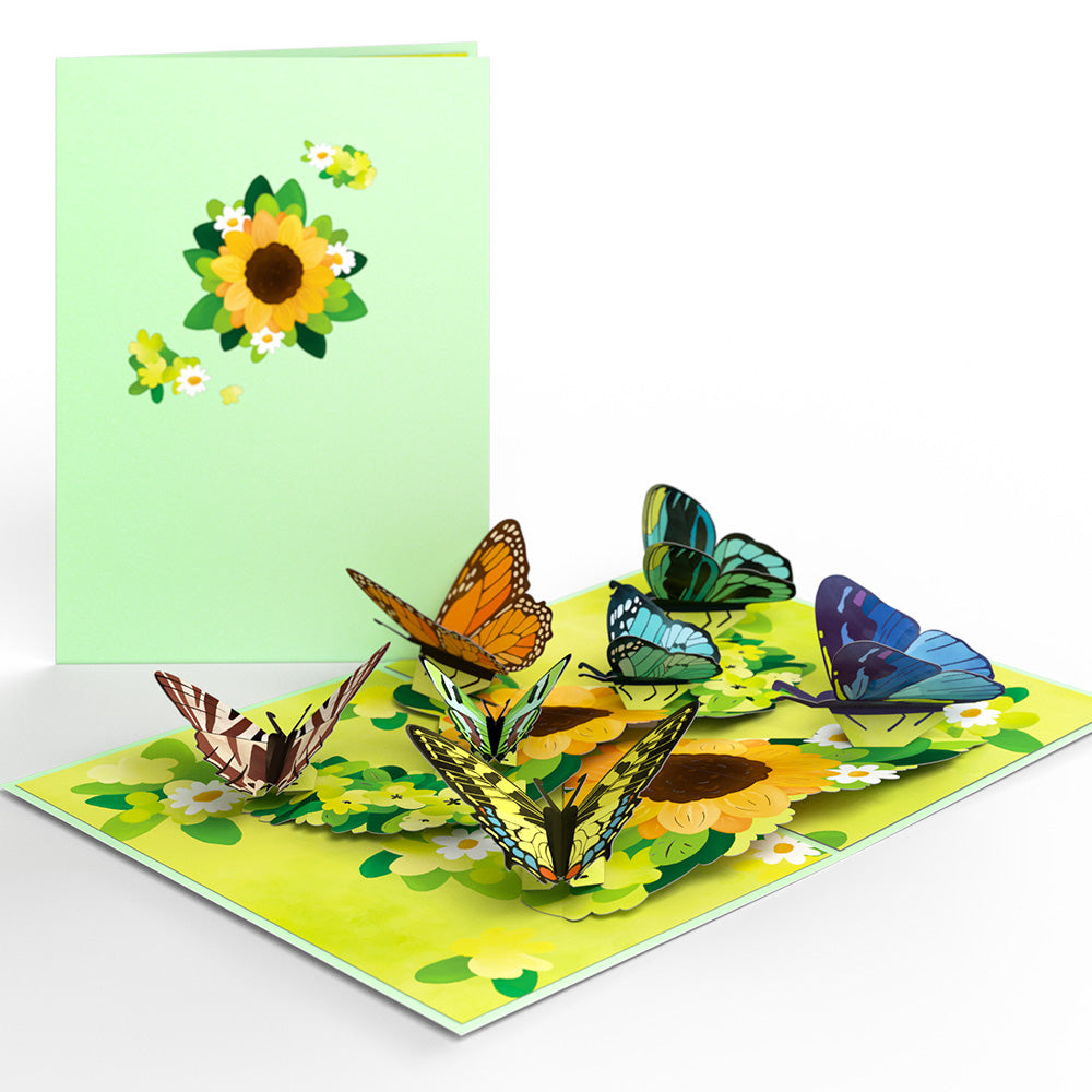 Sunflower Butterflies Pop-Up Card