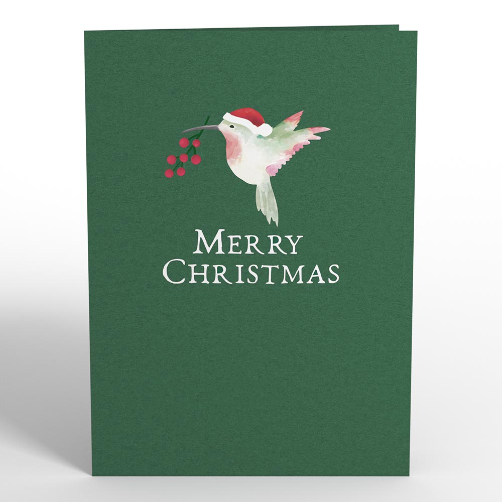 Christmas Hummingbirds Pop-Up Card