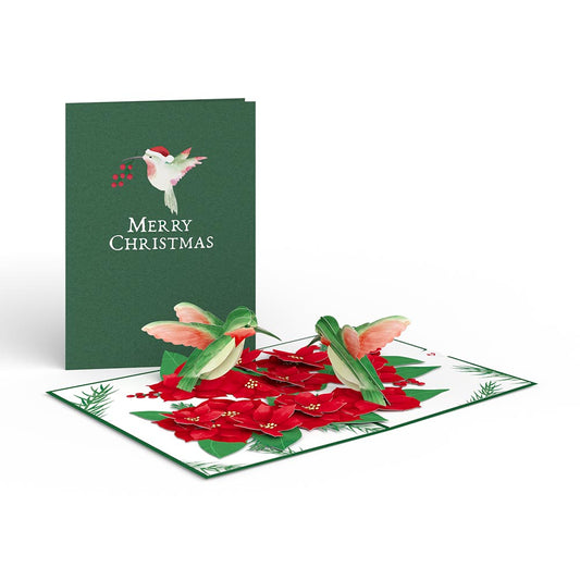 Christmas Hummingbirds Pop-Up Card