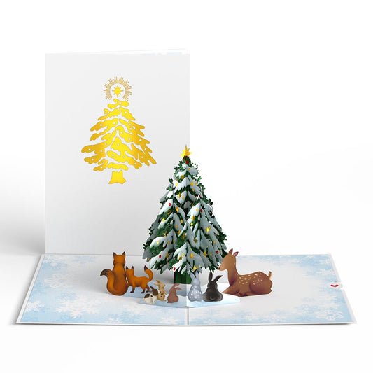 Woodland White Christmas Pop-Up Card