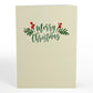 Winter Greens Christmas Candle Pop-Up Card