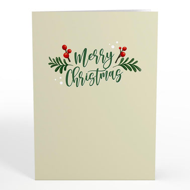 Winter Greens Christmas Candle Pop-Up Card