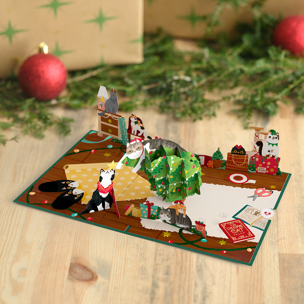 Meowy Little Christmas Cats Pop-Up Card