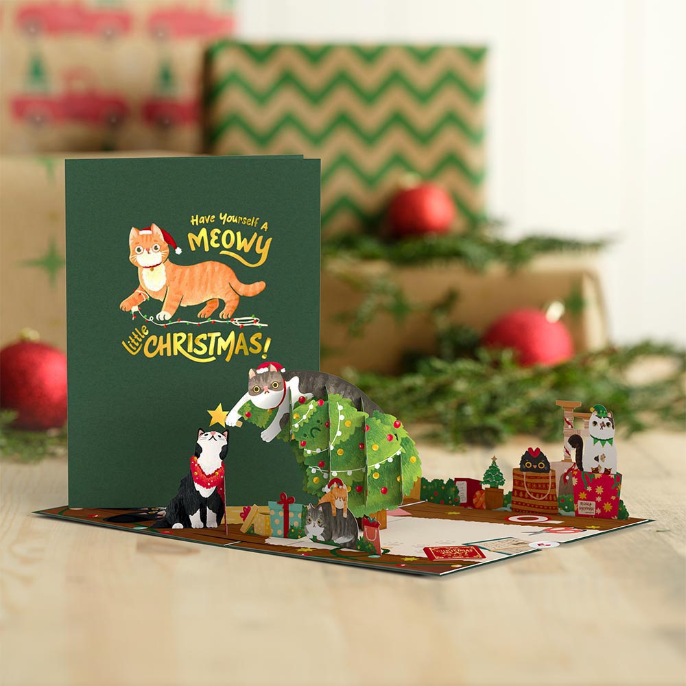 Meowy Little Christmas Cats Pop-Up Card