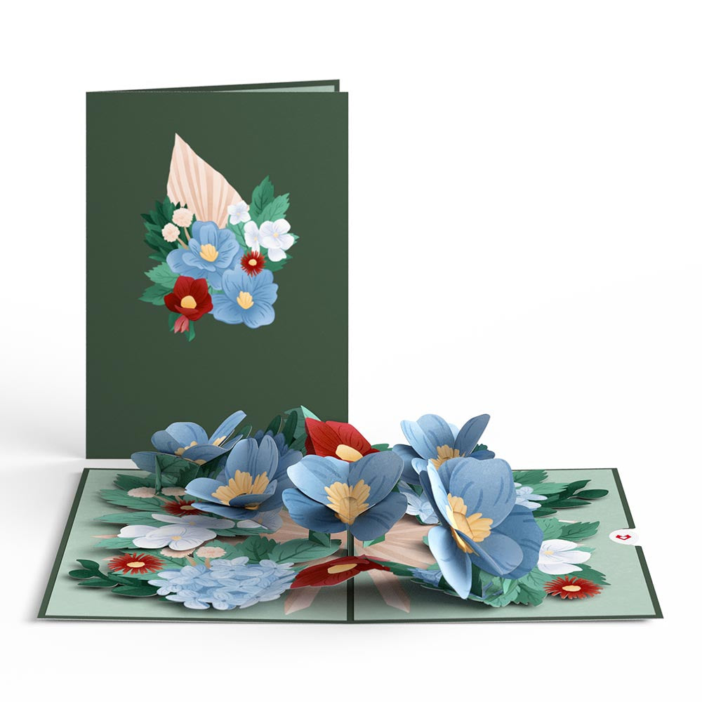 Winter Frosted Botanicals Pop-Up Card