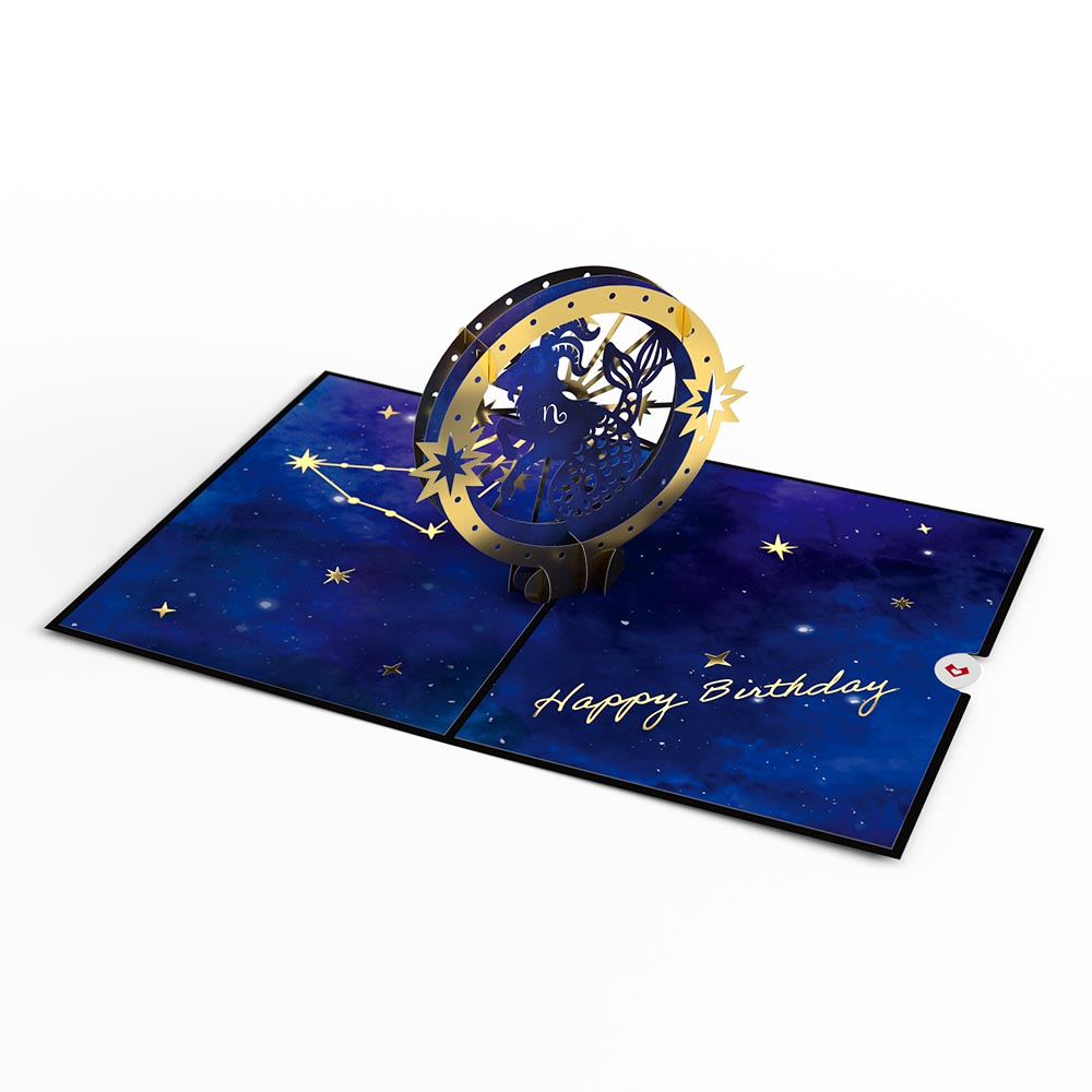 Capricorn Zodiac Birthday Pop-Up Card