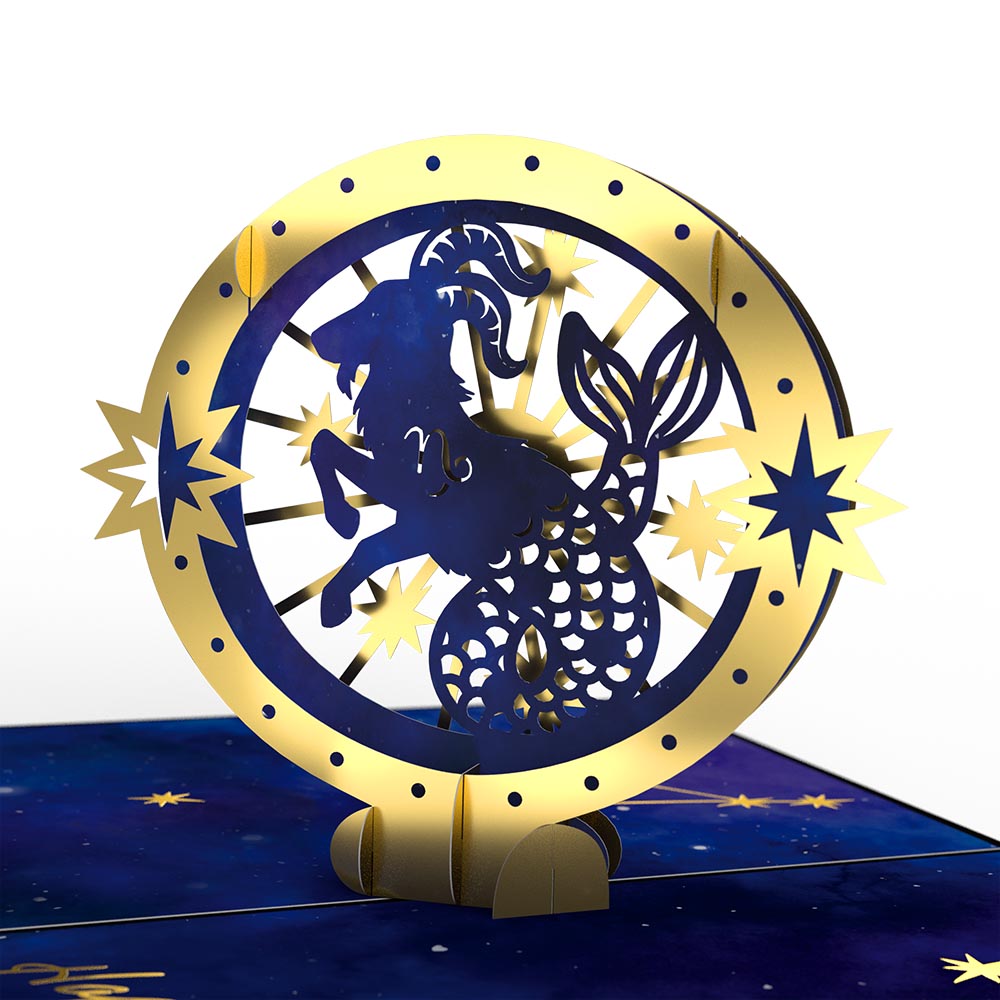 Capricorn Zodiac Birthday Pop-Up Card and Sentiment Set