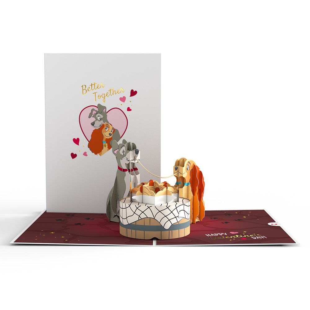 Disney’s Lady and the Tramp Pop-Up Card & Flower Buds Bouquet Bundle