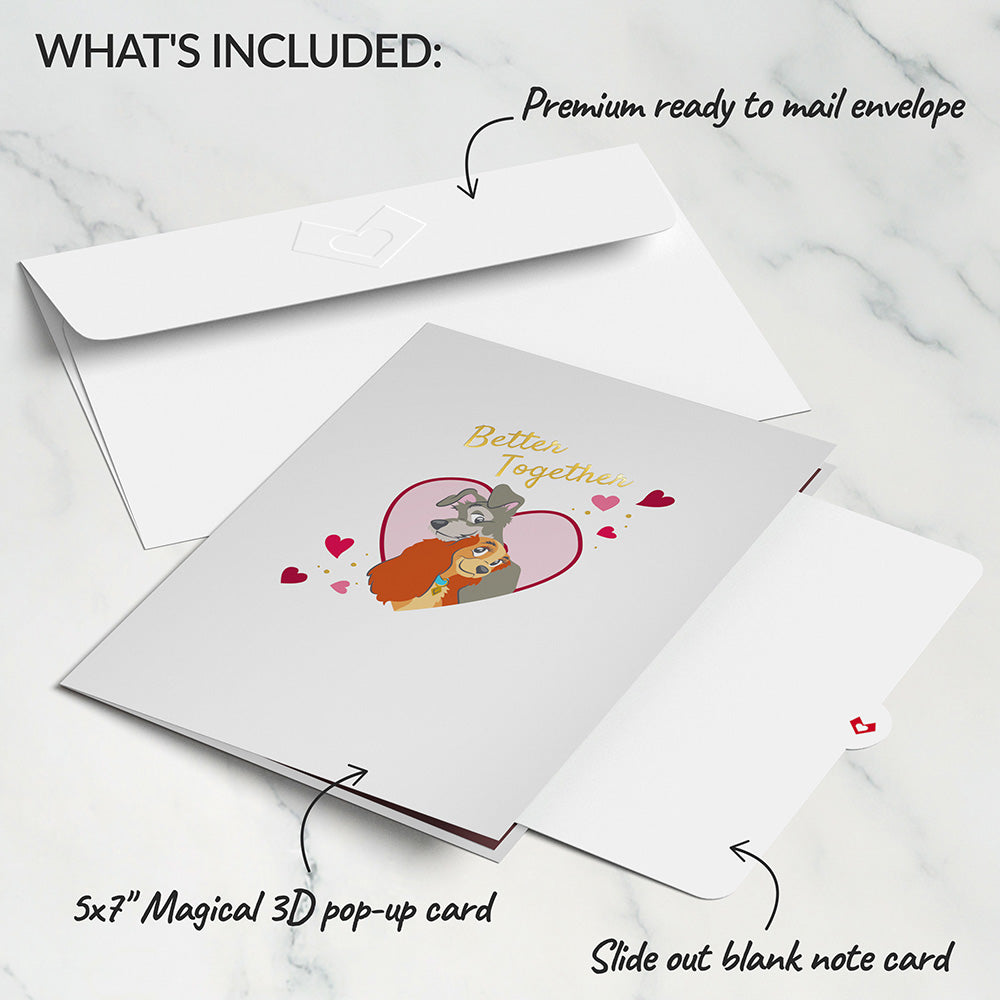 Disney's Lady & The Tramp Better Together Pop-Up Card