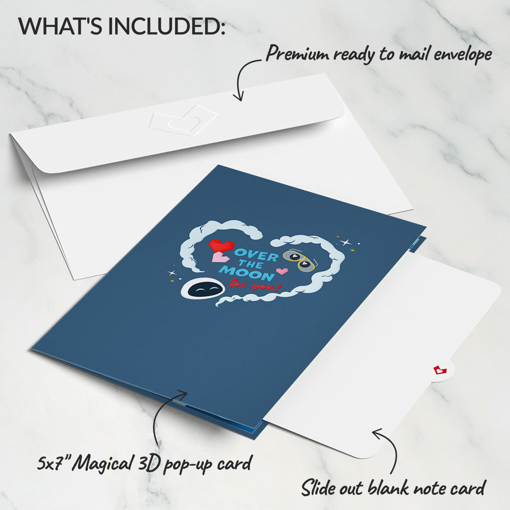 Disney and Pixar's WALL•E Over The Moon For You Pop-Up Card