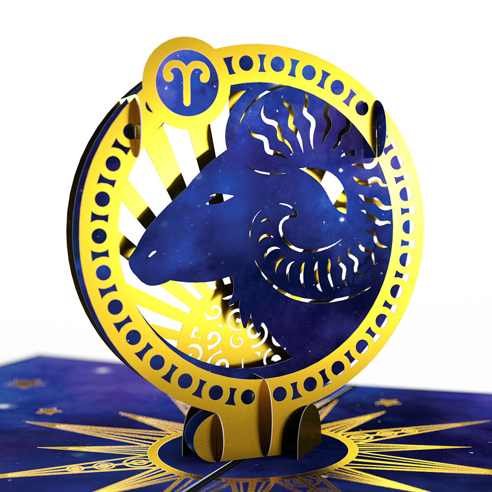 Aries Zodiac Birthday Pop-Up Card and Sentiment Set