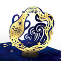 Aquarius Zodiac Birthday Pop-Up Card