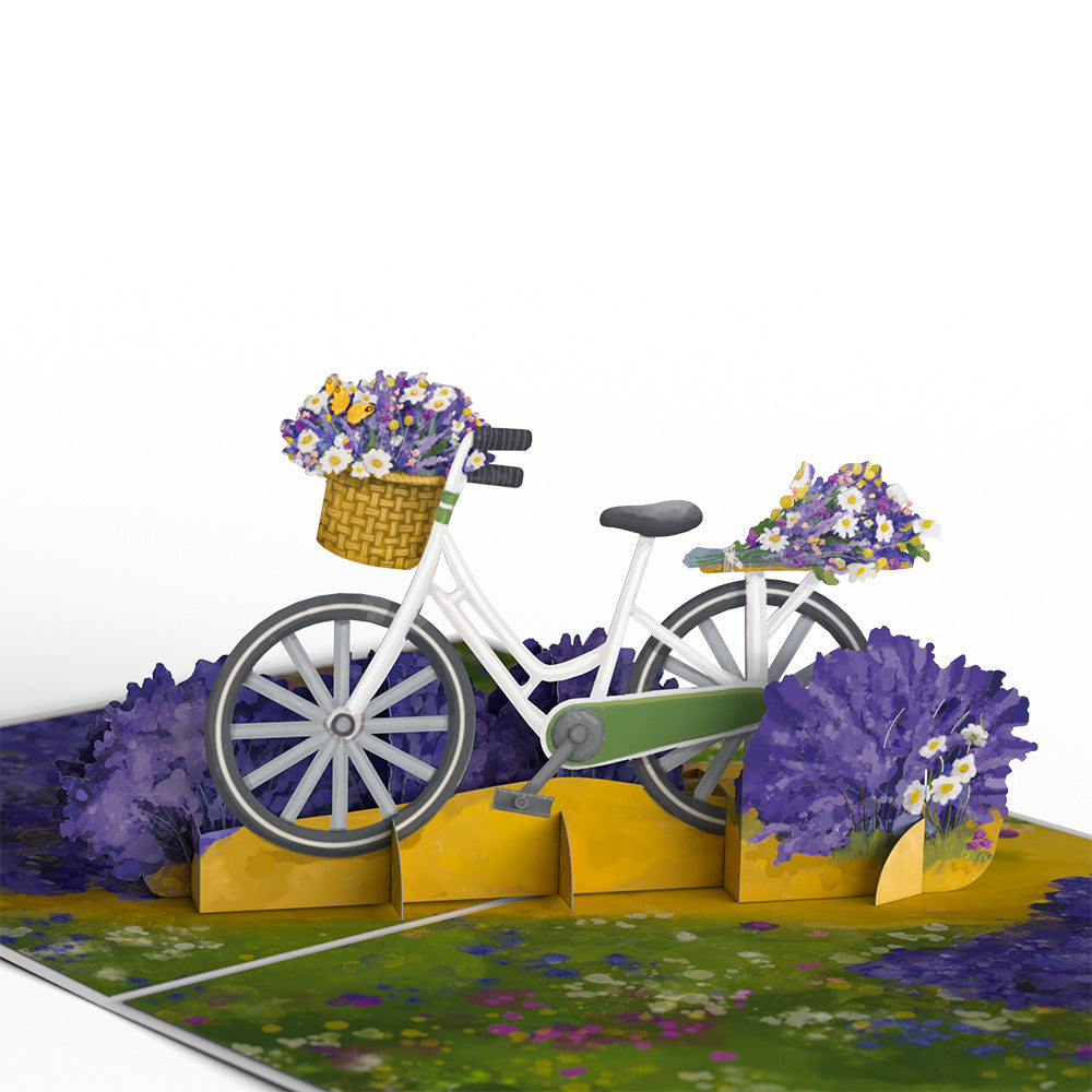 Lavender Bicycle Birthday Pop-Up Card and Happy Hamster Sentiment Set