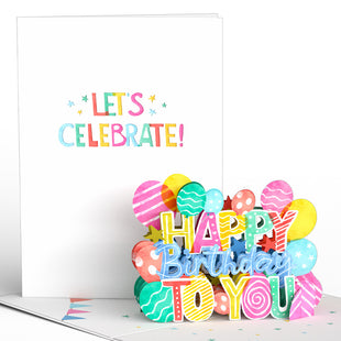 Let's Celebrate Birthday Pop-Up Card greeting card -  Lovepop