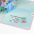 Disney's Stitch Mother’s Day Pop-Up Card & Flower Buds Bouquet Bundle