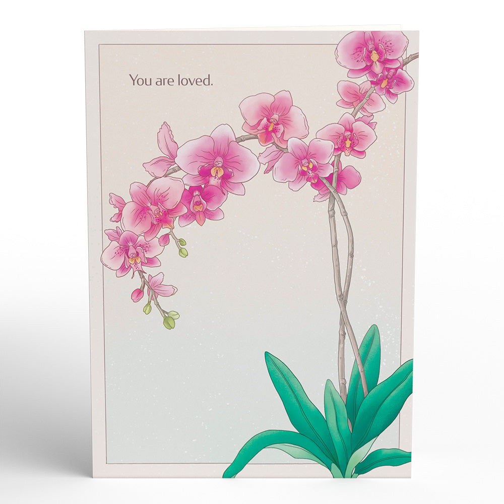 Mother’s Day Orchid Pop-Up Card & Suncatcher Bouquet Bundle