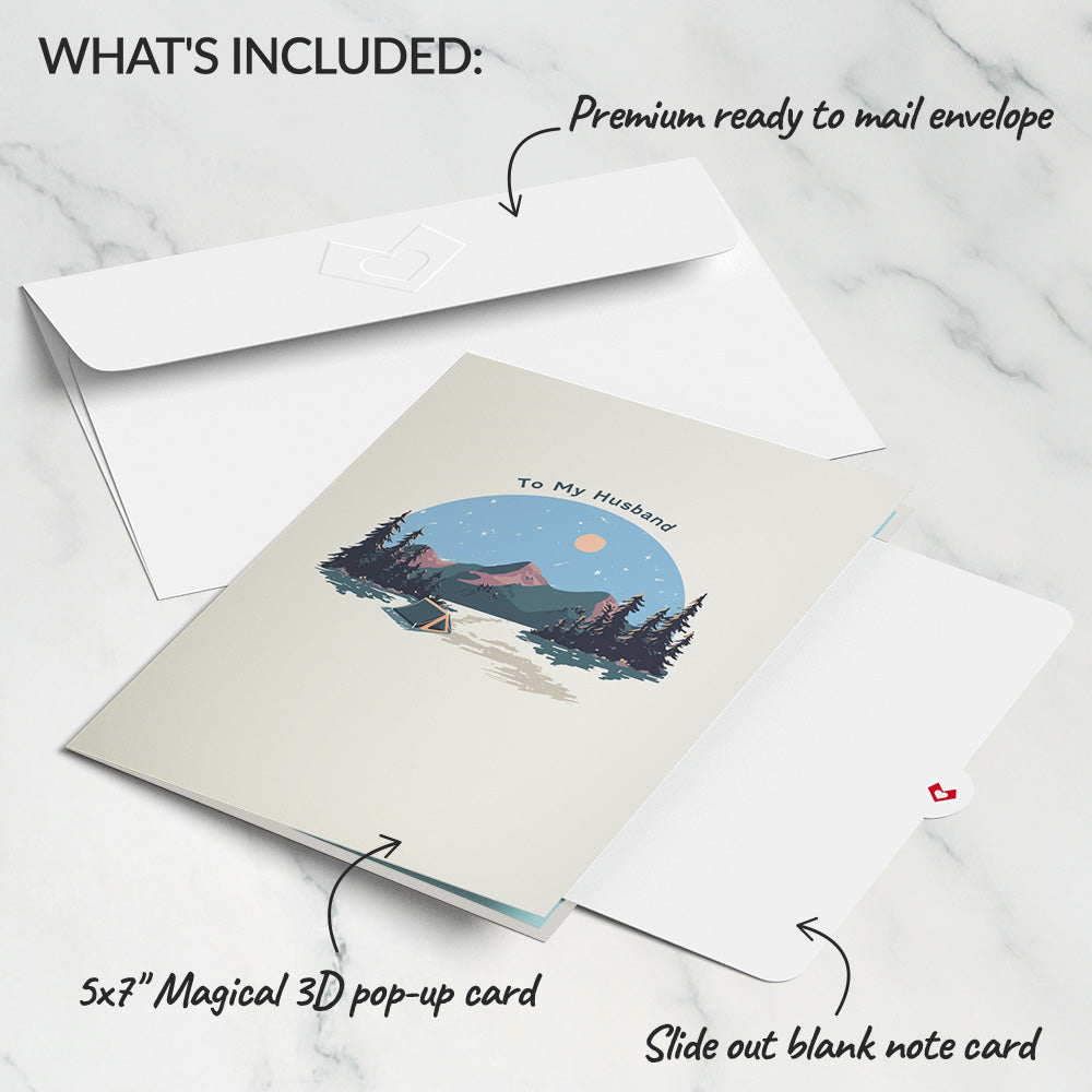 Husband Happy Father’s Day Compass Pop-Up Card