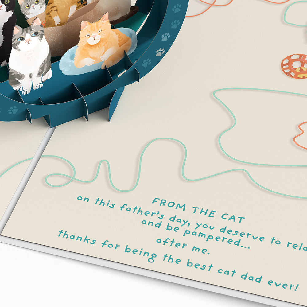Cat Dad Father's Day Pop-Up Card