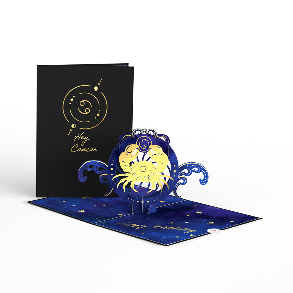 Cancer Zodiac Birthday Pop-Up Card