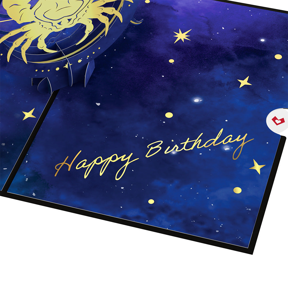 Cancer Zodiac Birthday Pop-Up Card