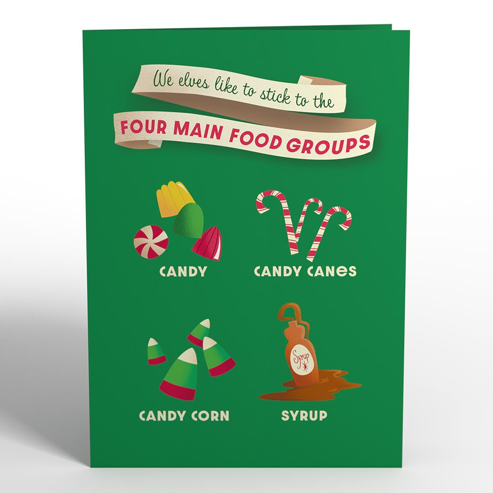 Elf Christmas Treats Pop-Up Card