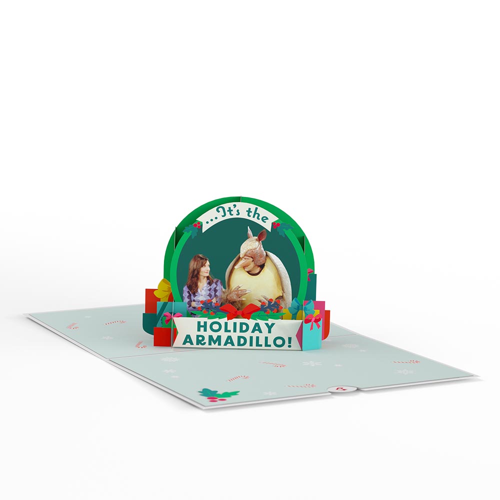 Friends Holiday Armadillo Pop-Up Card