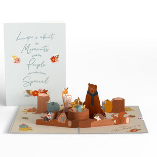 Woodland Harvest Thanksgiving Animals Pop-Up Card greeting card -  Lovepop