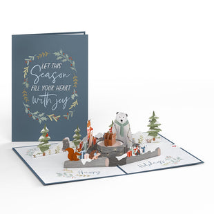 Holiday Woodland Animals Pop-Up Card greeting card -  Lovepop
