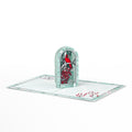 Stained Glass Winter Cardinal Pop-Up Card