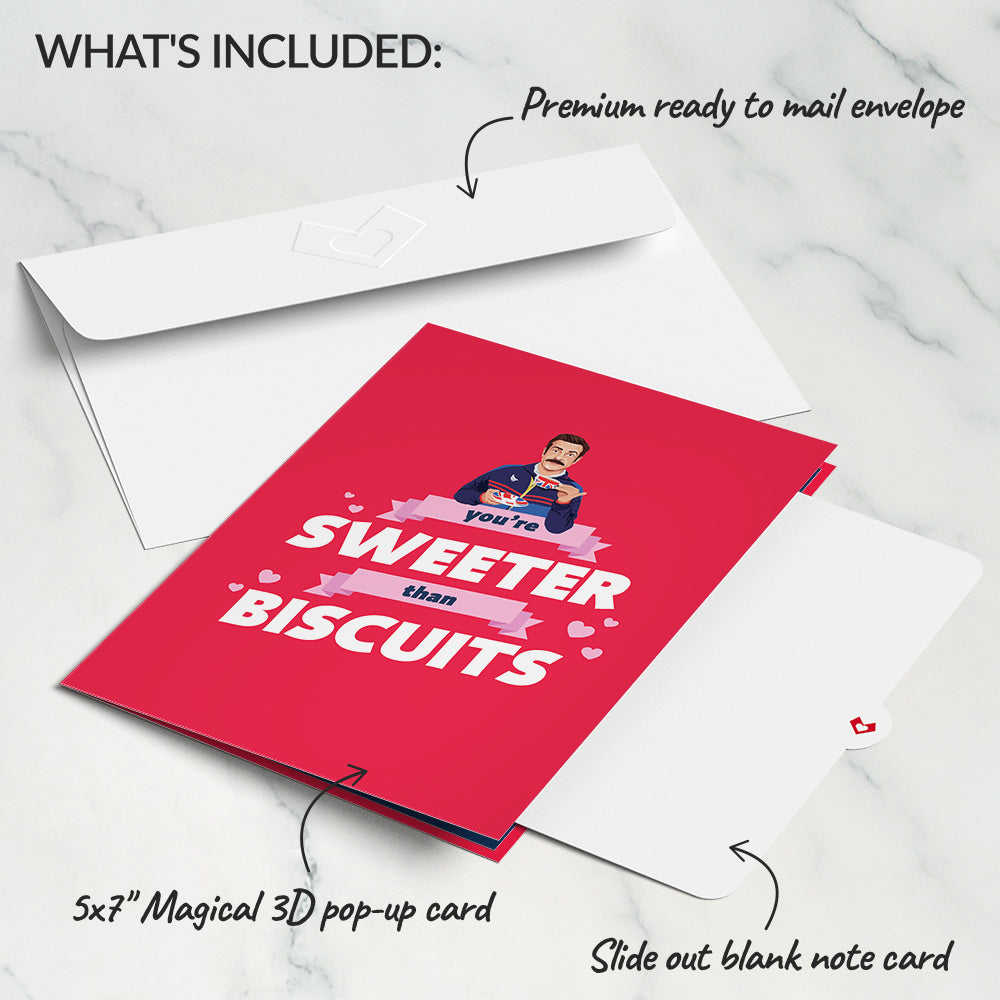 Ted Lasso Sweeter Than Biscuits Pop-Up Card