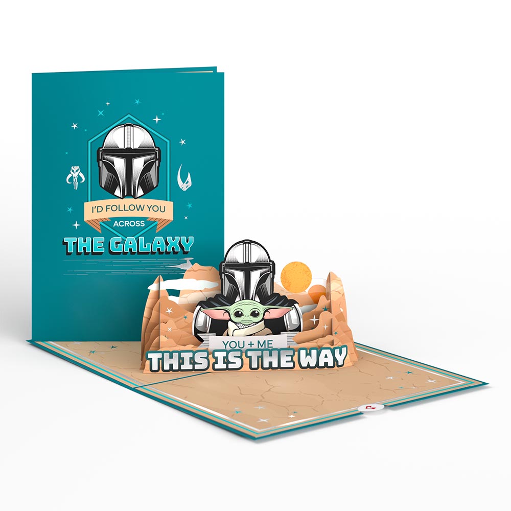 Star Wars™ The Mandalorian Grogu™ This Is the Way Pop-Up Card & Flower Buds Bouquet Bundle