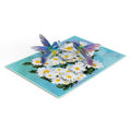 Beloved Grandparents Daisy Patch Hummingbirds Pop-Up Card