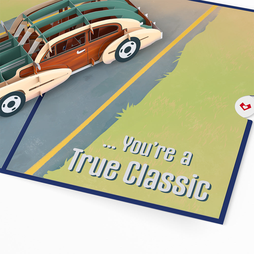Grandpa Classic Car Pop-Up Card