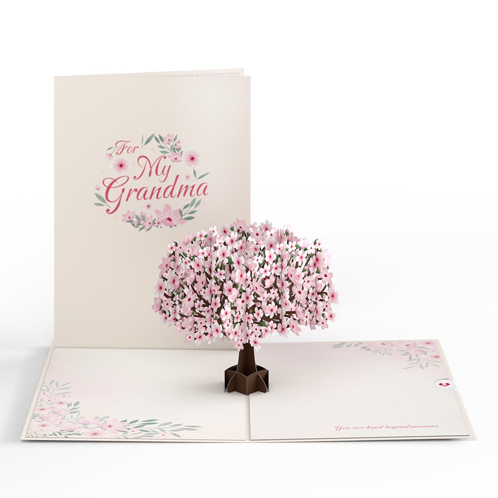 To My Grandma Cherry Blossom Tree Pop-Up Card