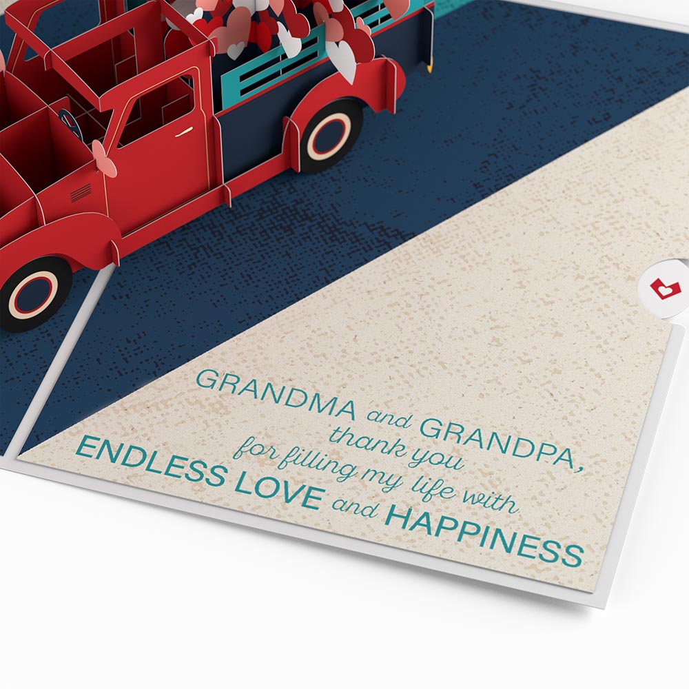 Grandma and Grandpa Truckloads of Love Pop-Up Card