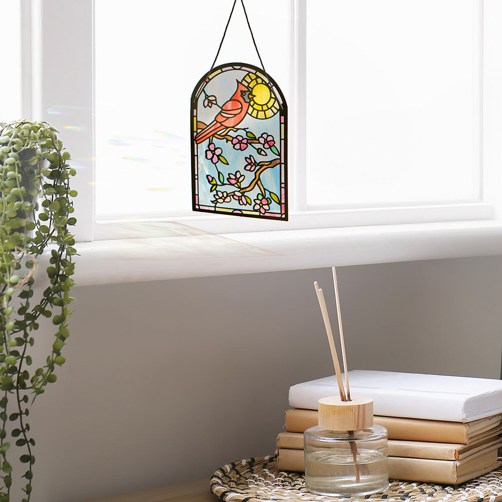 Sending Sunshine Cardinal Suncatcher Card & Pop-Up Bouquet Bundle