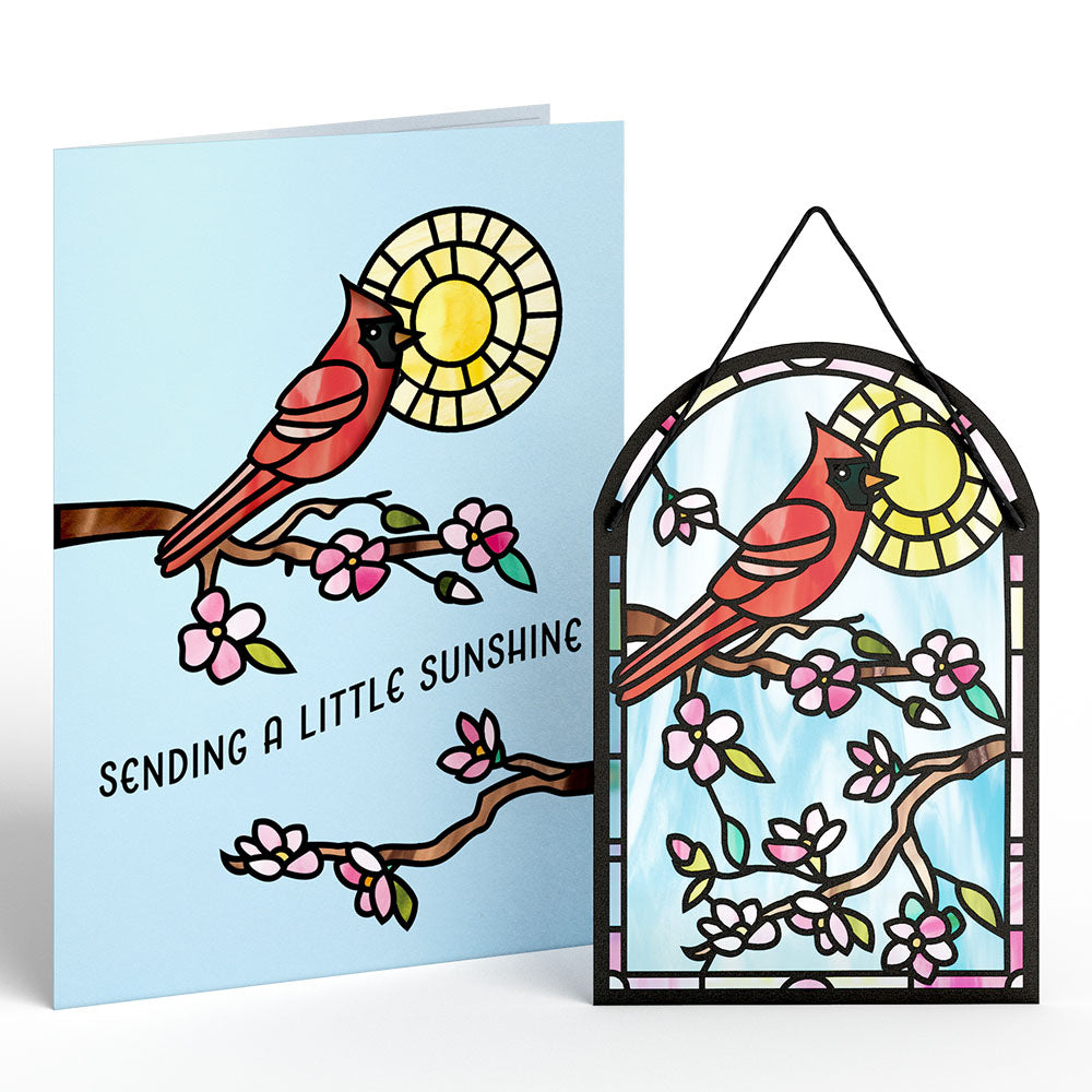 Sending Sunshine Cardinal Suncatcher Card