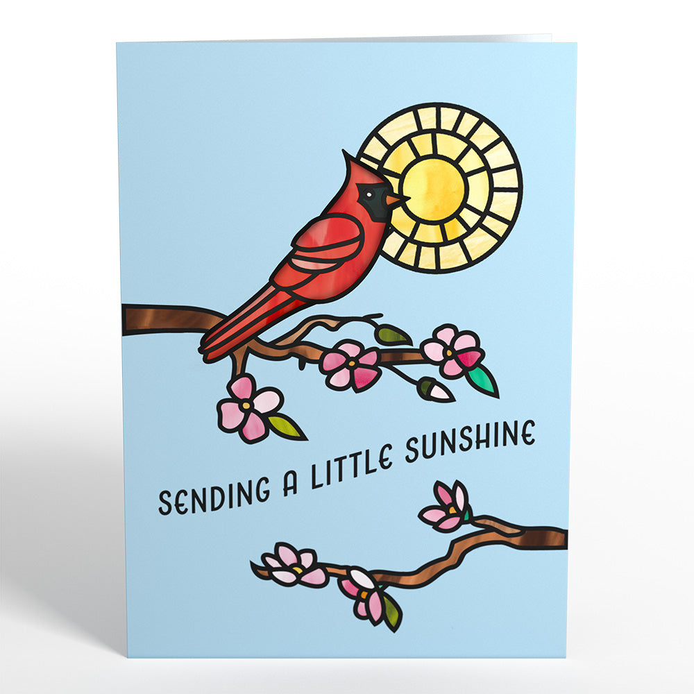 Sending Sunshine Cardinal Suncatcher Card